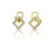Gold rhombus earrings
