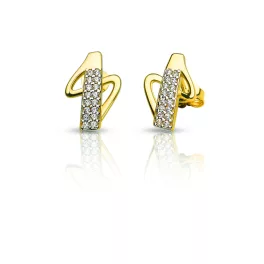 Modern gold earrings
