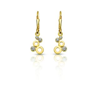 Geometric circle gold earrings