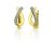 Gold earrings with asymmetrical drops