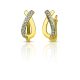 Gold earrings with asymmetrical drops