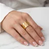 Arany palást gyűrű Flora virág minta kisebb méret