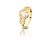 Majestic gold ring with zirconia stones