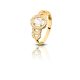 Majestic gold ring with zirconia stones