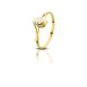 Gold ring with zirconia stone for happy love