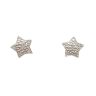   White gold star earrings with diamonds, 0.03 carats, brilliant cut