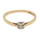 Gold diamond engagement ring 0.05 carat brilliant