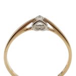 Gold diamond engagement ring 0.05 carat brilliant