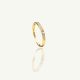 Gold wedding band with 11 diamond stones