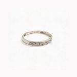White gold wedding band with 11 diamonds