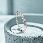 White gold wedding band with 11 diamonds