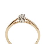 Gold diamond promise ring 0.05 carat brilliant