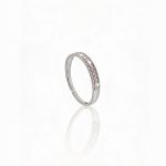 White gold wedding band with 30 diamond stones