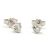 White gold earrings with diamonds, 0.1 carat, brilliant cut