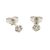 White gold diamond earrings 0.10 carat brilliant