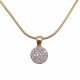 Gold diamond pendant with 32 brilliant-cut diamonds