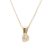 Gold diamond pendant 0.10 carat brilliant 