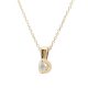 Gold diamond pendant 0.10 carat brilliant 