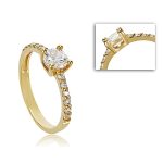Belle gold engagement ring