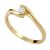 Twisted gold engagement ring Ava