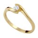Twisted gold engagement ring Ava