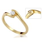 Twisted gold engagement ring Ava