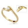 Twisted gold engagement ring Ava