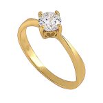 Gold Hearts Engagement Ring