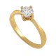 Gold Hearts Engagement Ring