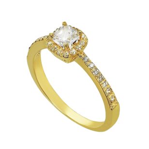Charlotte gold engagement ring