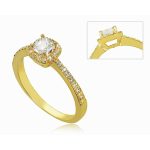 Charlotte gold engagement ring