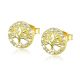 Tree of Life gold stud earrings