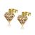 Diamond-shaped gold earrings