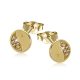Jin jang gold stud earrings