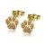 Gold paw earrings