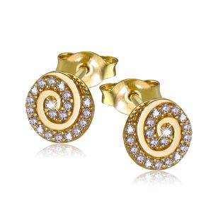 Gold spiral earrings