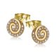 Gold spiral earrings