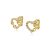 Gold heart earrings with infinity symbol