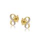 Gold earrings infinity