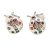 Silver earrings with colorful ladybugs