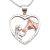 Horse and Rider Silver Heart Pendant
