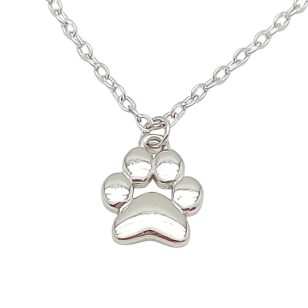 Silver anklet with paw pendant