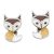 Silver fox earrings for children