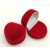 Red heart velvet jewelry box