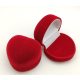Red heart velvet jewelry box