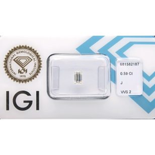 0.59 ct baguette (elongated) cut diamond