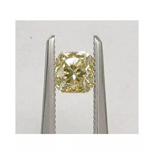 0.75 ct brownish yellow diamond, cushion cut