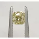 0.75 ct brownish yellow diamond, cushion cut