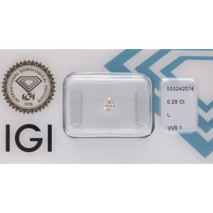 0.28 ct diamond stone, marquise cut brilliant