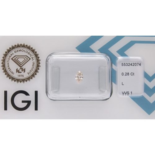 0.28 ct diamond stone, marquise cut brilliant
